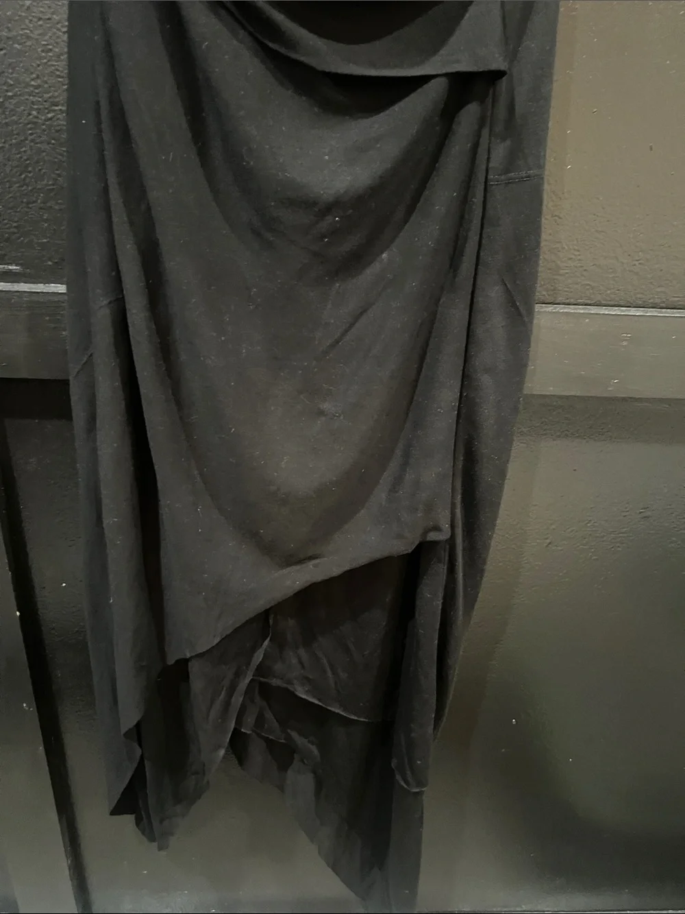NWT | Helmut Lang Black Draped Asymmetrical Dress | Size Medium - Picture 5 of 8